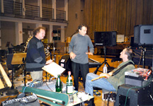 With Walter Quintus and Mark Nauseef, Hamburg, Germany, Dec. 1998