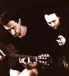 Rehearsing with Mark Nauseef, Los Angeles, 1991