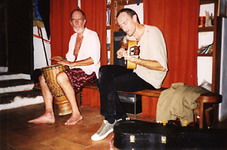 With Abdul Mati Klarwein, Majorca, Spain, Aug. 1997